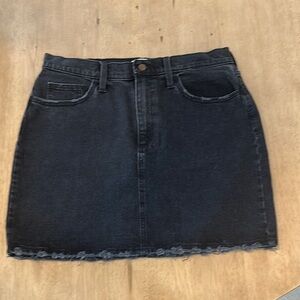 Black Denim Skirt